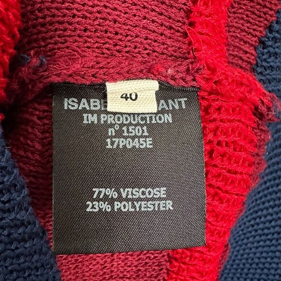 Isabel Marant Etoile Deacon Striped Mesh Sweater Crewneck Size 40 - Picture 6 of 10